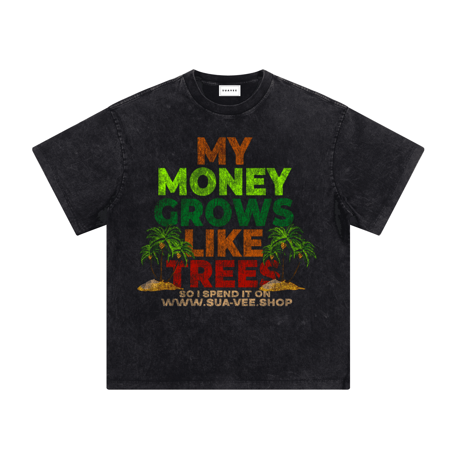 Suavee Faded Money Grows Like Trees T-shirt - Black